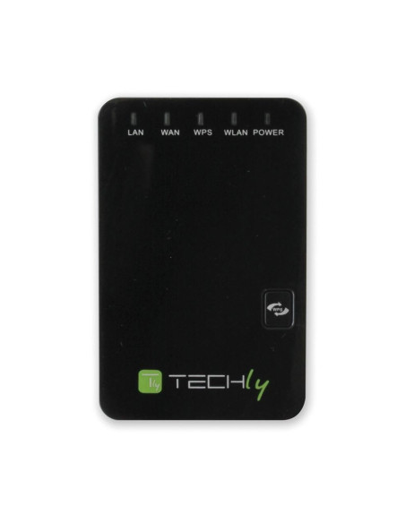 Techly I-Wl-Repeater2 Router Bezprzewodowy Fast Ethernet Czarny, Biały