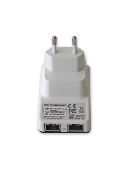 Techly I-Wl-Repeater2 Router Bezprzewodowy Fast Ethernet Czarny, Biały