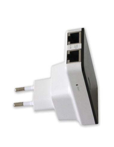 Techly I-Wl-Repeater2 Router Bezprzewodowy Fast Ethernet Czarny, Biały