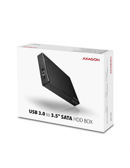 Axagon Ee35-Xa3 Obudowa Zewnętrzna 3.5", Usb 3.0, Sata Ii, Aluminium - Czarna