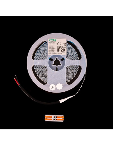 Taśma Led V-Tac Vt-2835 168 840Led Smd2835 24V Ip20 12W/M 6500K 1680Lm (Sku 212598)