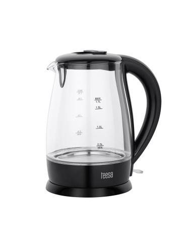 Czajnik Elektryczny Teesa, Szklany, 2200 W, Czarny, 1,7 L