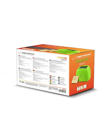 Toster Esperanza Smiley Ekt003 (750W  Kolor Zielony)