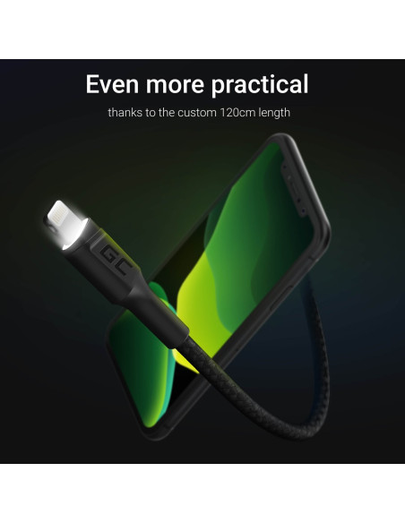 Green Cell Kabel Kabgc05 Kabel Green Cell Gc Ray Usb - Lightning 120Cm, Biały Led, Szybkie Ładowanie