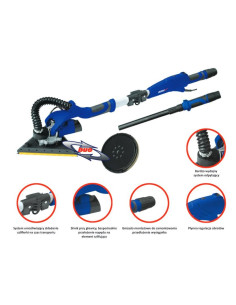 Dedra Ded7758 Przenośna Szlifierka Szlifierka Do Suchej Zabudowy 1500 Rpm Czarny, Niebieski, Biały 710 W 2