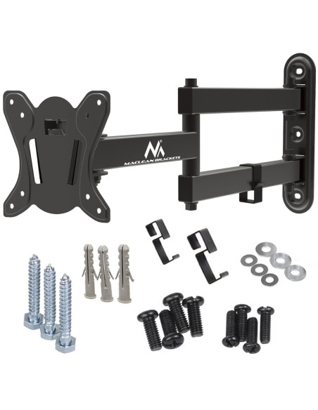 Maclean Uchwyt Do Telewizora Lub Monitora Max. Vesa 100X100, 13-32", 30Kg, Czarny Mc-417