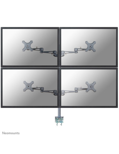 Neomounts Fpma-D935D4 Uchwyt / Stojak Do Monitorów 68,6 Cm (27") Biurko Srebrny