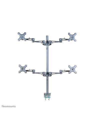 Neomounts Fpma-D935D4 Uchwyt / Stojak Do Monitorów 68,6 Cm (27") Biurko Srebrny