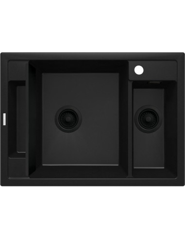 Zlewozmywak Granitowy Magnetyczny 1.5-Komorowy Deante Czarny Nero Mat Magnetic