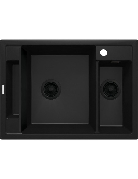 Zlewozmywak Granitowy Magnetyczny 1.5-Komorowy Deante Czarny Nero Mat Magnetic