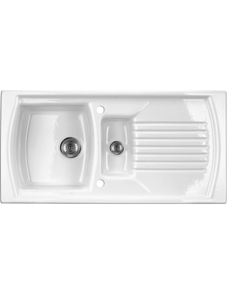 Zlewozmywak Ceramiczny 1.5-Komorowy Z Ociekaczem Zcl_651N 5908212037843