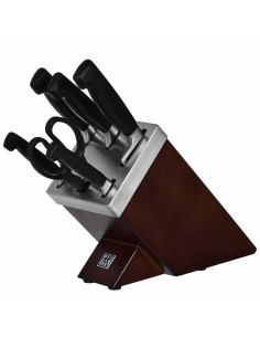 Zestaw Noży  Zwilling Four Star 35145-000-0 (Blok Samoostrzący, Nożyczki, Nóż X 5)