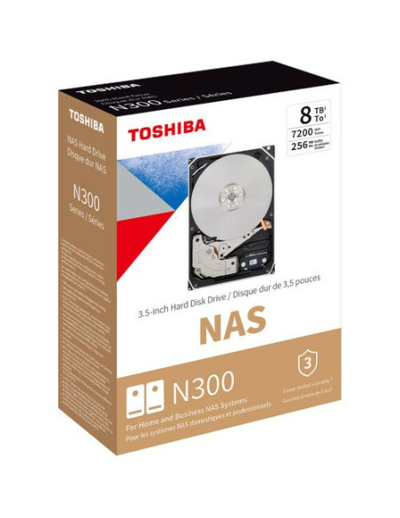 Toshiba N300 Nas Dysk Twardy 8 Tb 7200 Rpm 256 Mb 3.5" Serial Ata Iii