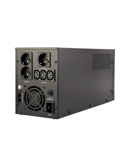 Energenie Zasilacz Awaryjny Ups Avr 3000Va Lcd, 3X C13, 3X Schuko, Usb, Rj45