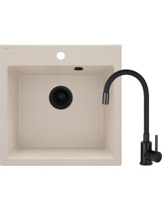 Zlewozmywak Granitowy Z Baterią 1-Komorowy