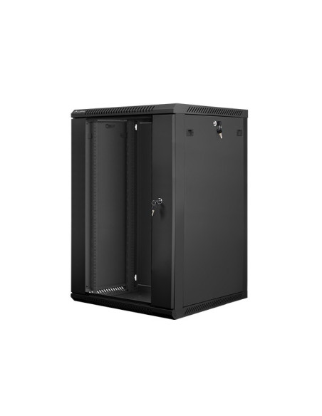 Szafa Rack Lanberg Wf01-6618-10B (18U  901Mm / 600Mm / 600 Mm  Wisząca  Szklane  19''  Kolor Czarny)