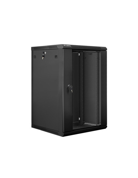 Szafa Rack Lanberg Wf01-6618-10B (18U  901Mm / 600Mm / 600 Mm  Wisząca  Szklane  19''  Kolor Czarny)