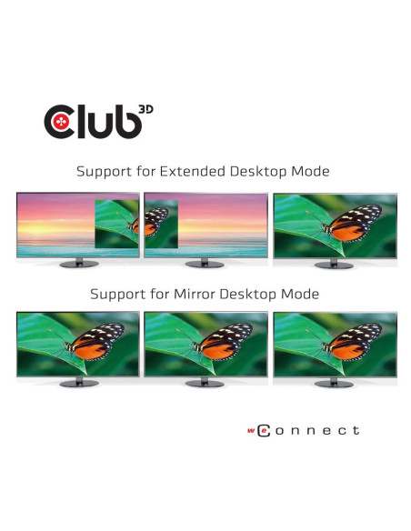 Club3D Csv-1564W65 Stacja Dokująca Dokujący Usb 3.2 Gen 1 (3.1 Gen 1) Type-C Czarny