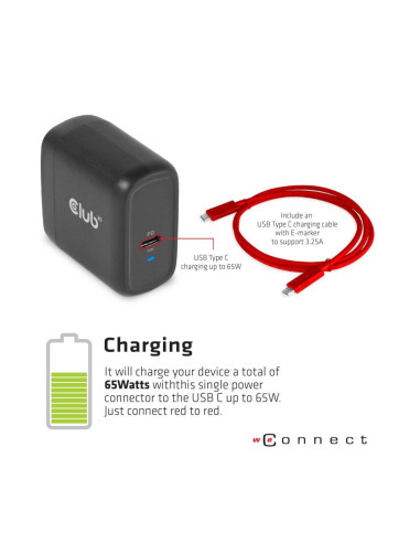 Club3D Csv-1564W65 Stacja Dokująca Dokujący Usb 3.2 Gen 1 (3.1 Gen 1) Type-C Czarny