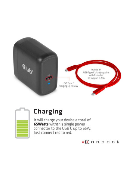 Club3D Csv-1564W65 Stacja Dokująca Dokujący Usb 3.2 Gen 1 (3.1 Gen 1) Type-C Czarny