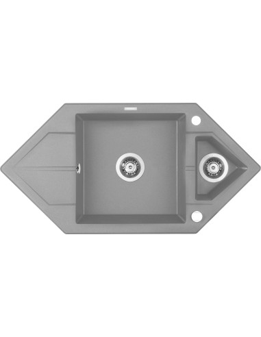 Zlewozmywak Granitowy 1.5-Komorowy Z Ociekaczem - Space-Saver Zqp S653 5908212063941