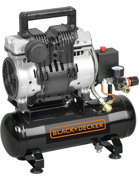 Black&Decker Sprężarka Bezolej. 6L /1Km/ 8Bar /0,75Kw /  Bardzo Cichy