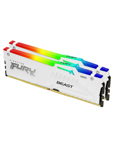 Kingston Ddr5 32Gb 6000Mt/S Cl36 Dimm (Kit Of 2) Fury Beast White Rgb Expo