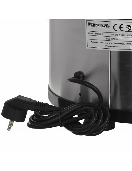 Wirówka Ravanson Xpb2800-X (2800 Obr/Min  6 Kg  360 Mm  Klasa A  Kolor Srebrny)