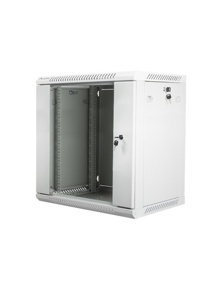 Szafa Rack Lanberg Wf01-6412-10S (12U  635Mm / 600Mm / 450 Mm  Wisząca  Szklane  19''  Kolor Szary)
