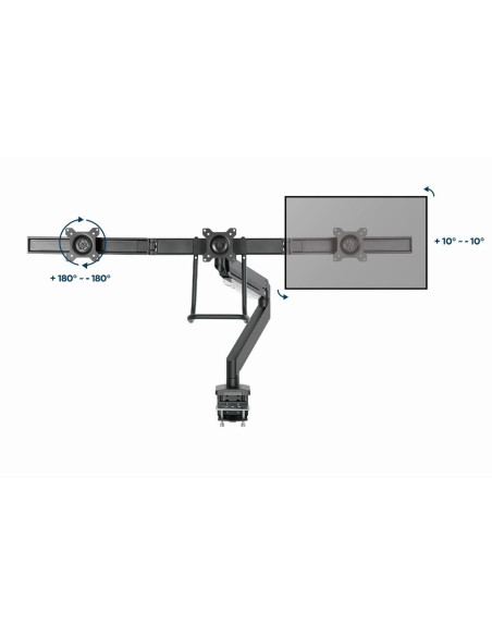 Gembird Biurkowe Regulowane Ramię/Uchwyt Na 3 Monitory 17-27, Vesa 100X100Mm, Do 6 Kg