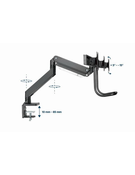 Gembird Biurkowe Regulowane Ramię/Uchwyt Na 3 Monitory 17-27, Vesa 100X100Mm, Do 6 Kg