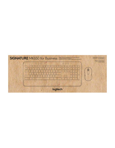 Logitech Signature Mk650 Combo For Business Klawiatura Dołączona Myszka Biuro Bluetooth Qwerty Amerykański Międzynarodowy Grafit
