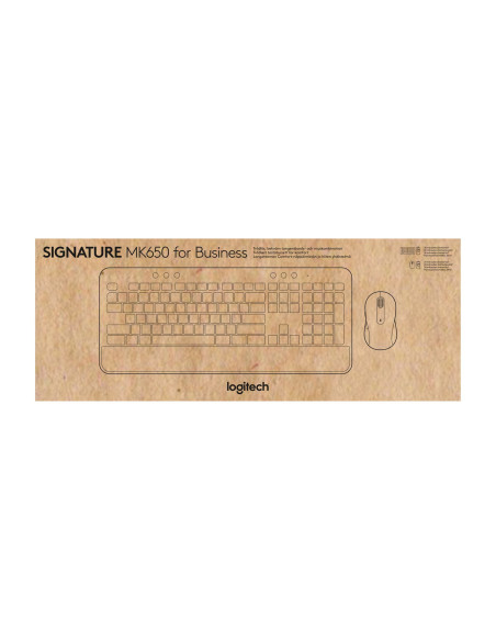 Logitech Signature Mk650 Combo For Business Klawiatura Dołączona Myszka Biuro Bluetooth Qwerty Amerykański Międzynarodowy Grafit