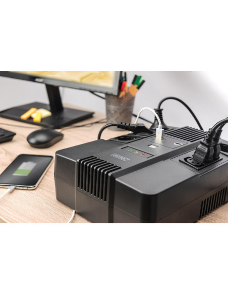 Ups Ups Line-Interactive 800Va/480Wavr 4Xschuko 3Xiec C13 1Xusb A 1X Usb B Rj45