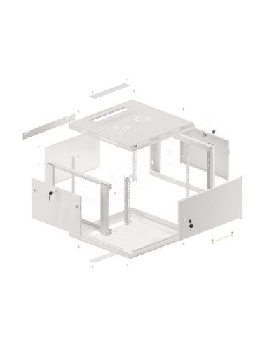 Lanberg Szafa Wisząca Rack 19" 6U 600X600 Szara