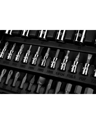 Klucze Nasadowe 1/4", 1/2", Zestaw 110 Szt.