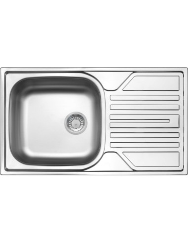 Zlewozmywak Stalowy 1-Komorowy Z Ociekaczem - Odpływ 3.5" Zel_3113 5908212037683