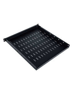 Półka Regulowana 19", 1U, Gł.500-900 Mm, Nośność 100Kg, Mocowanie W 4 Punktach, Czarny, Śruby W Kpl.