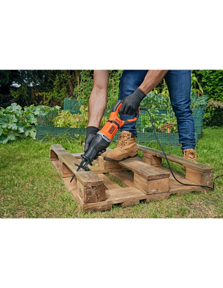 Black & Decker Bes301-Qs Piła Szablasta 2800 Spm 750 W Czarny, Pomarańczowy