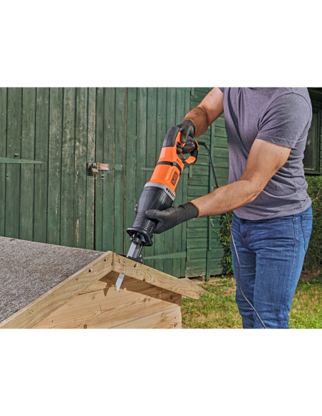 Black & Decker Bes301-Qs Piła Szablasta 2800 Spm 750 W Czarny, Pomarańczowy