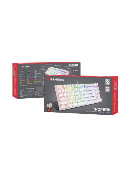 Genesis Thor 303 Tkl Rgb Biała