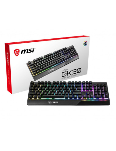 Klawiatura Mechaniczna Msi Vigor Gk30 Us (Usb  (Us)  Kolor Czarny)