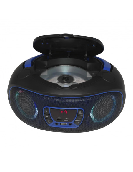 Denver Tcl-212Bt Blue Odtwarzacz Cd Przenośny Odtwarzacz Cd Czarny, Niebieski