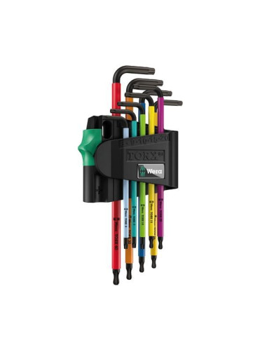 Zestaw Kluczy Trzpieniowych Torx Bo Multicolour, Blacklaser, Z Magnetyzerem , 967/9 Tx Bo Multicolour 1 Wera