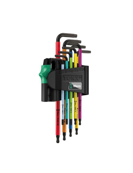 Zestaw Kluczy Trzpieniowych Torx Bo Multicolour, Blacklaser, Z Magnetyzerem , 967/9 Tx Bo Multicolour 1 Wera