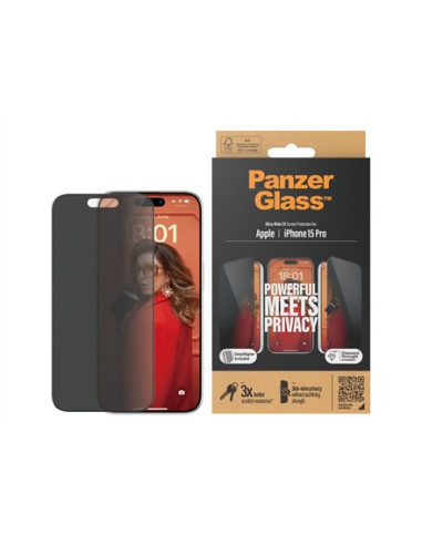 Panzerglass Ultra Wide Fit Privacy Przezroczysta Ochrona Ekranu Apple 1 Szt.