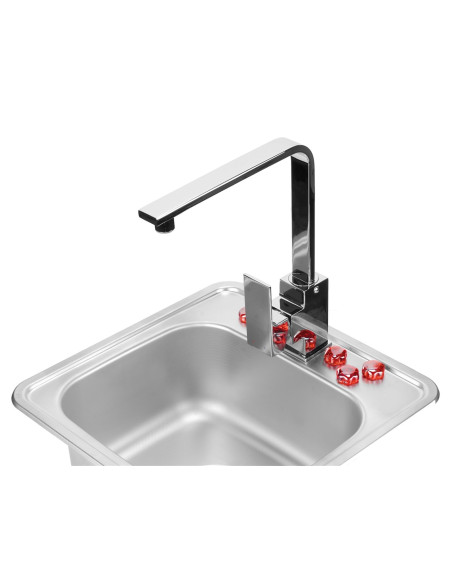 Zlewozmywak Deante Twist 1-Komorowy Bez Ociekacza Stal Szlachetna Zeu010A