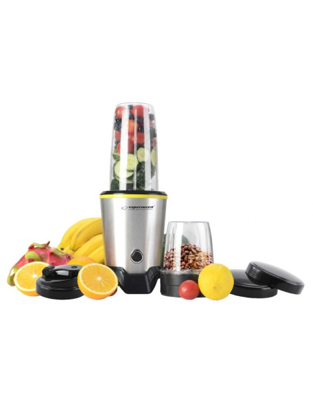 Blender Sportowy Esperanza Master Ekm028 (1000W  Kolor Czarno-Srebrny)