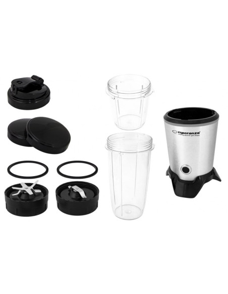 Blender Sportowy Esperanza Master Ekm028 (1000W  Kolor Czarno-Srebrny)