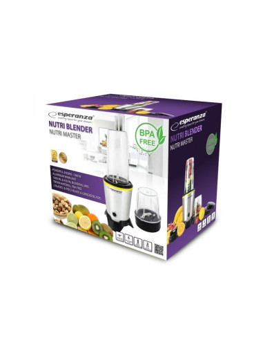 Blender Sportowy Esperanza Master Ekm028 (1000W  Kolor Czarno-Srebrny)